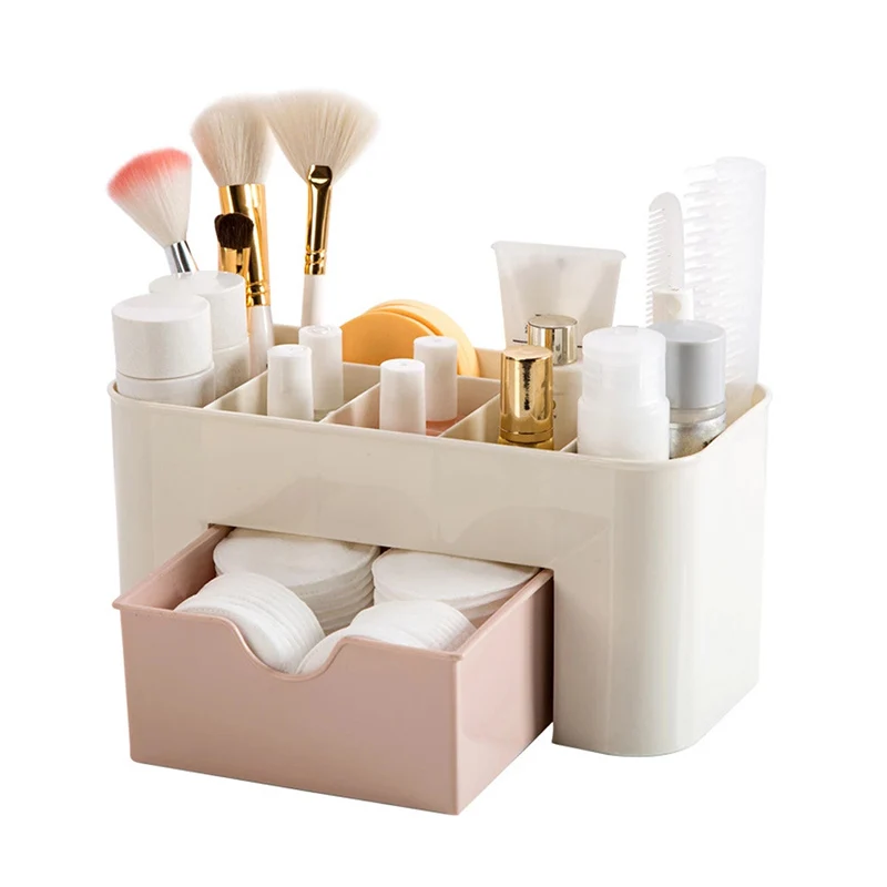 

Makeup Organizer for Cosmetics MakeUp Brush Plastic Storage Box Drawer Organizer Makeup Jewelry Rangement Home Storage Container