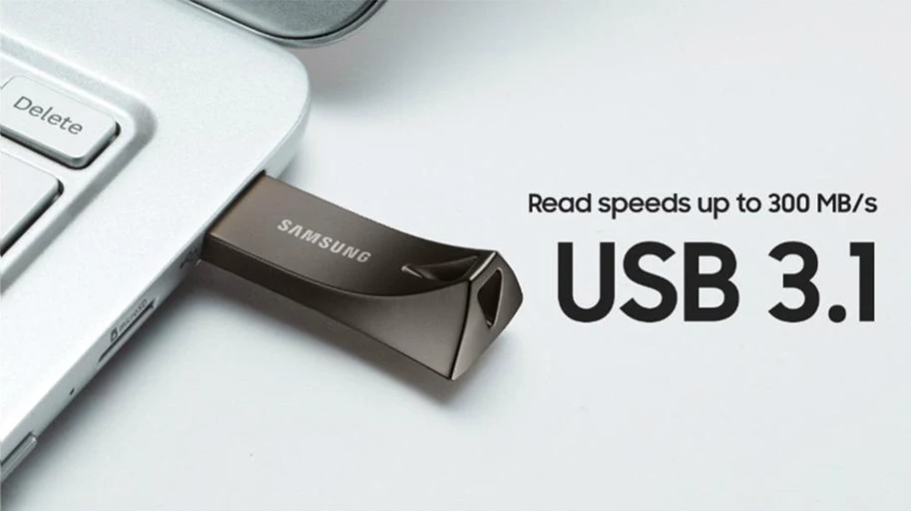 Samsung оригинальная USB 3,1 флэш-приводная шина плюс 32G 64G 128G 256GB Шампань серебро передача Рид скорости до 300 МБ/с