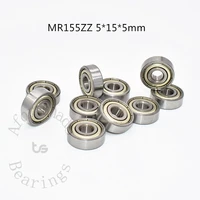 miniature bearing mr155zz 10 pieces 5155mm free shipping chrome steel metal sealed high speed mechanical equipment parts