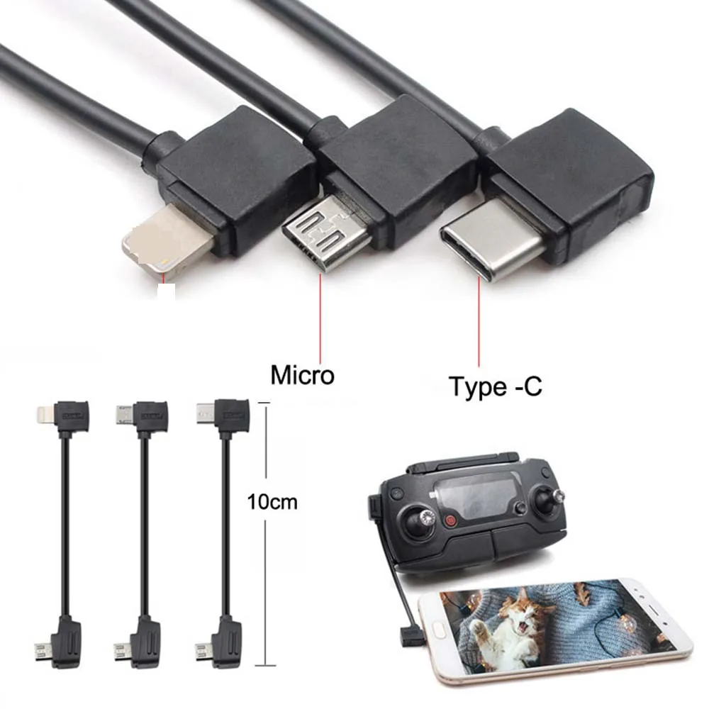 

Lnea Micro USB tipo-c OTG Cable de datos Mavic aire Mavic Mini accesorios 10cm 30cm telfono mesa para DJI Mini 2 Mavic Pro Mavic