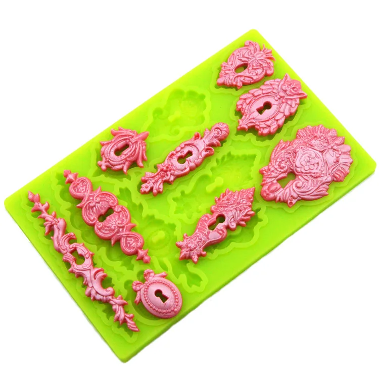 Силиконовая форма дворцового замка для помадки торта пищевого класса украшения