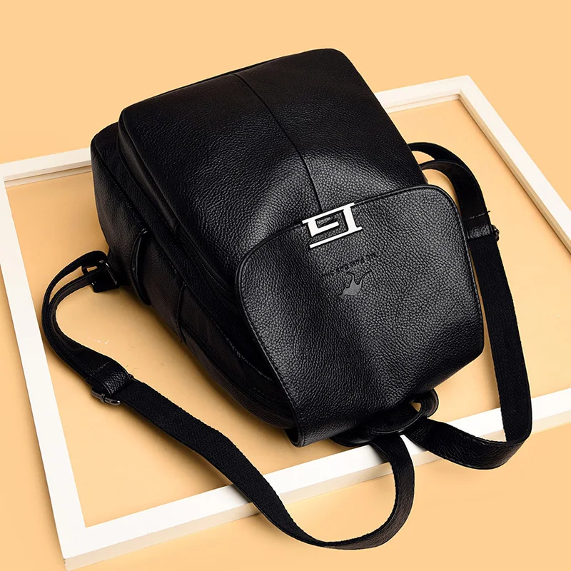 2021 Designer Backpacks Women Leather Backpacks School Bag For Teenager Girls Travel Backpack Retro Bagpack Sac a Dos mochila best stylish backpacks for work