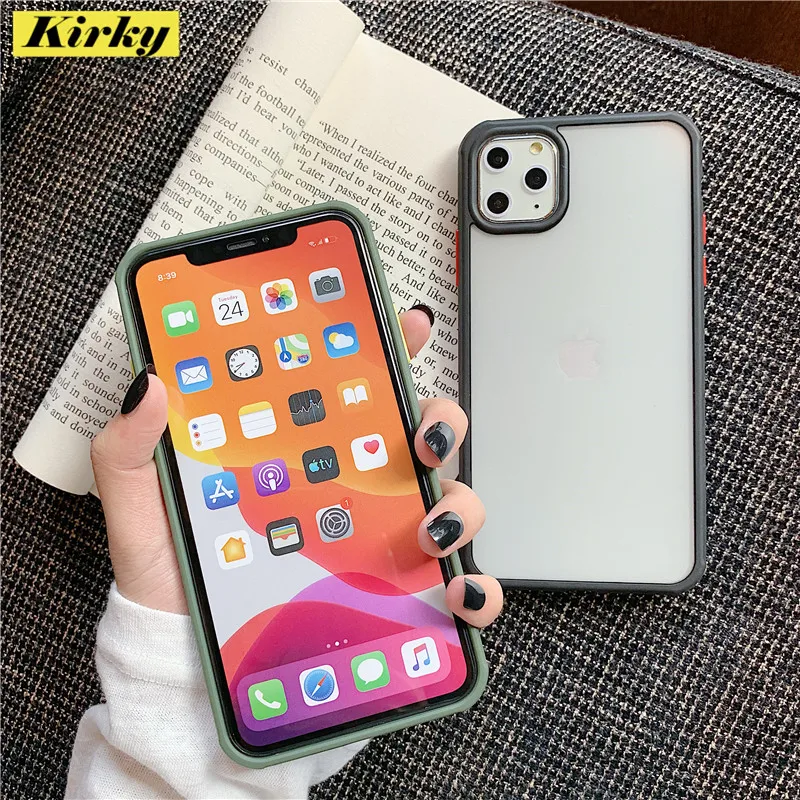 Candy color Frame Transparent Gasbag Shockproof Silicone Phone Case For iPhone 11 Pro Max XR X XS 8 7 6S Plus TPU Back Cover | Мобильные