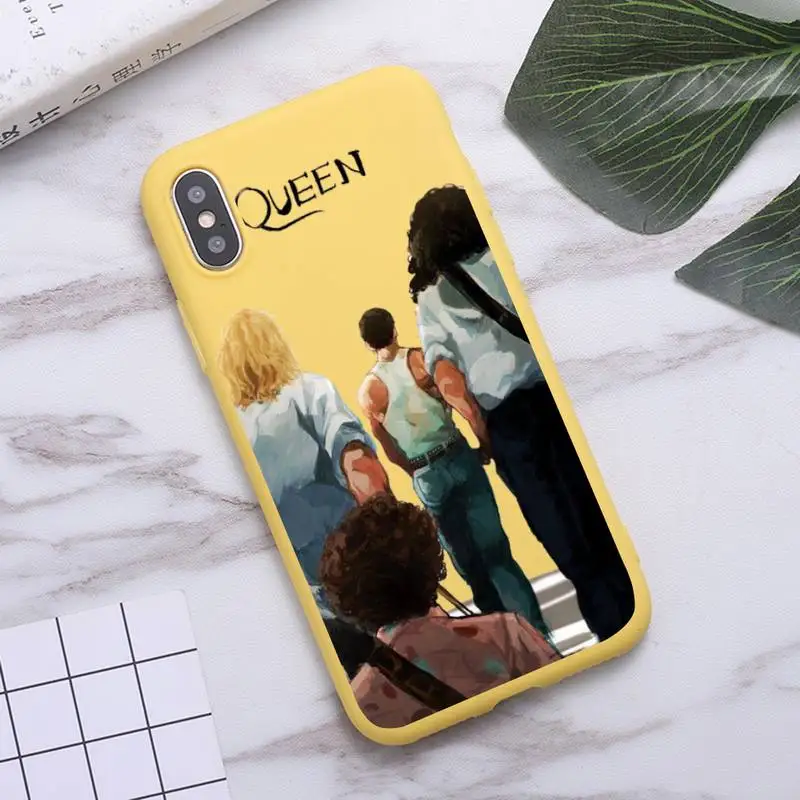 

Freddie Mercury Queen band Phone Case Candy Color for iPhone 6 7 8 11 12 s mini pro X XS XR MAX Plus