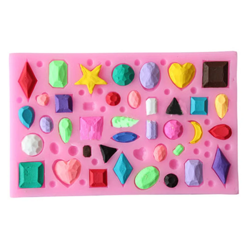 Мини бриллианты 3D силиконовые формы для торта желе пудинг драгоценный камень DIY