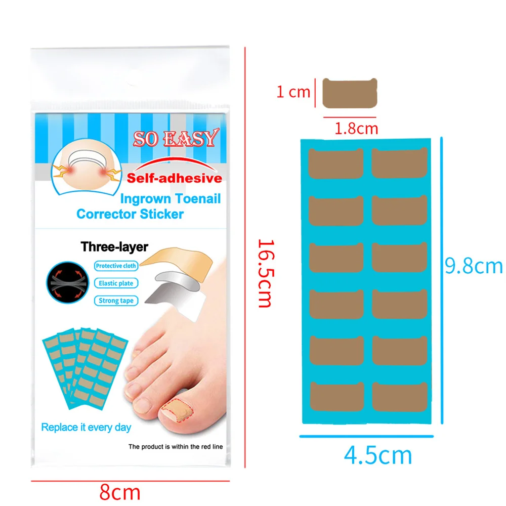 36pcs Ingrown Toenail Correction Stickers Nail Corrector Patches Paronychia Treatment Recover Sticker Pedicure Foot Care Tools - купить по