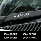 4 шт., автомобильные виниловые наклейки на лобовое стекло для Audi A3 8P S3 8V A4 B8 B6 A6 C6 Q2 Q3 Q5 Q7 Q8 TT TTS