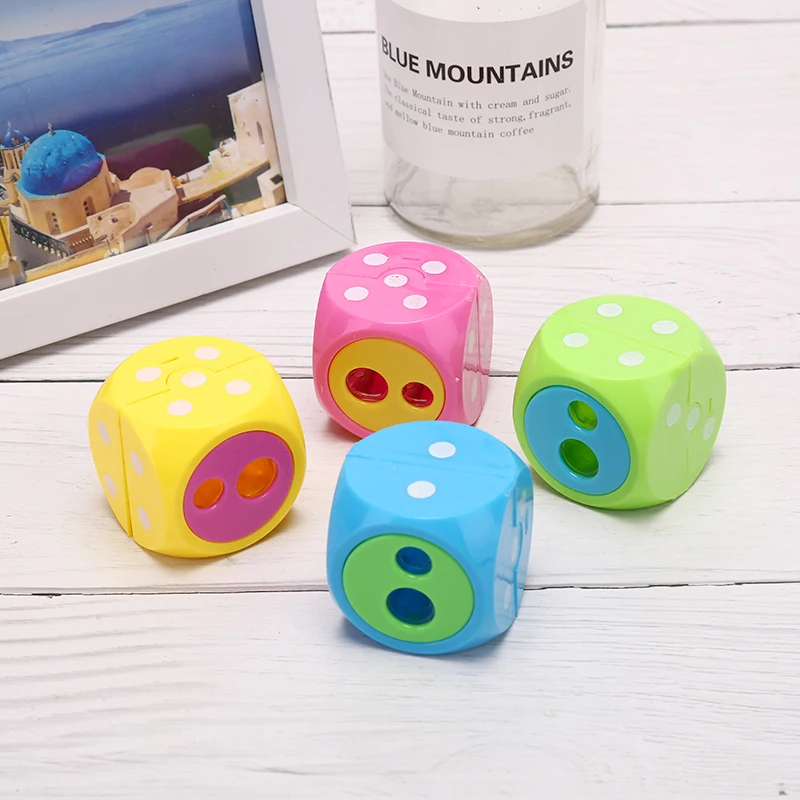 

New Dice Kawaii Plastic Automatic Pencil Sharpener Cutter Gift Creative Stationery Kids Toys School Office Supplies