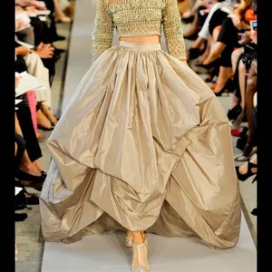 Женская юбка из тафты, элегантная юбка с карманами, на молнии, для торжественных вечеринок