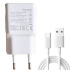 Зарядное устройство USB для Xiaomi Redmi Note 9 9S 9C Plus Mi10 Note 8T 8 Pro Poco X3, Зарядка сетевая для oneplus 8 8t Type C, USB-кабель