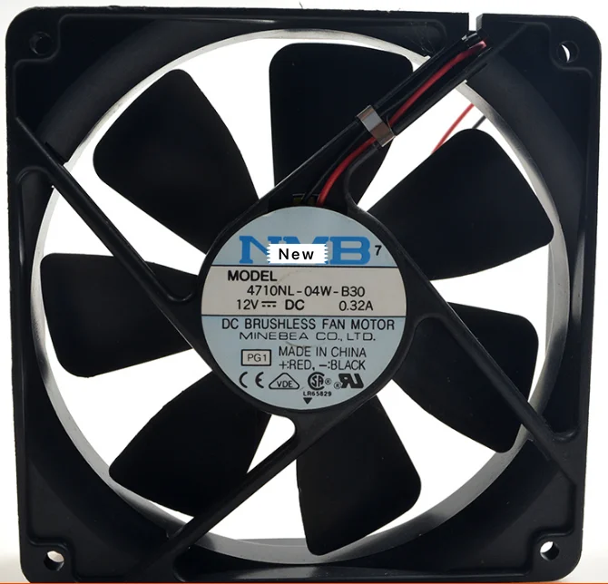 

for NMB-MAT 4710NL-04W-B30 PG1 DC 12V 0.32A 2-Wire 120x120x25mm Server Cooling Fan