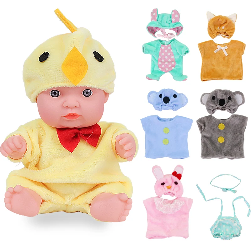 8 дюймов Милая Одежда Bebe Кукла Reborn игрушки мягкие силиконовые аксессуары для тела