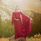 Длинные Материнские фотографии реквизит платье для беременных для фотосъемки с открытыми плечами платья для беременных женщин платье макси для беременных