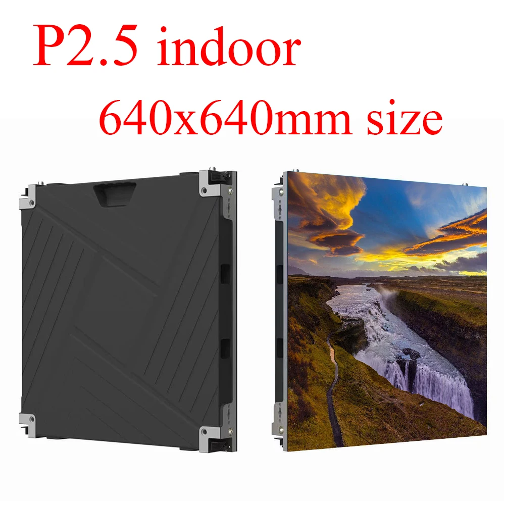 Внутренний HD светодиодный экран p2.5 мм литой под давлением алюминиевый шкаф 640x640