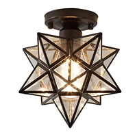 ceiling lamp five pointed star ceiling light hallway aisle balcony small lamps iron art lamp chandeliers home accessories