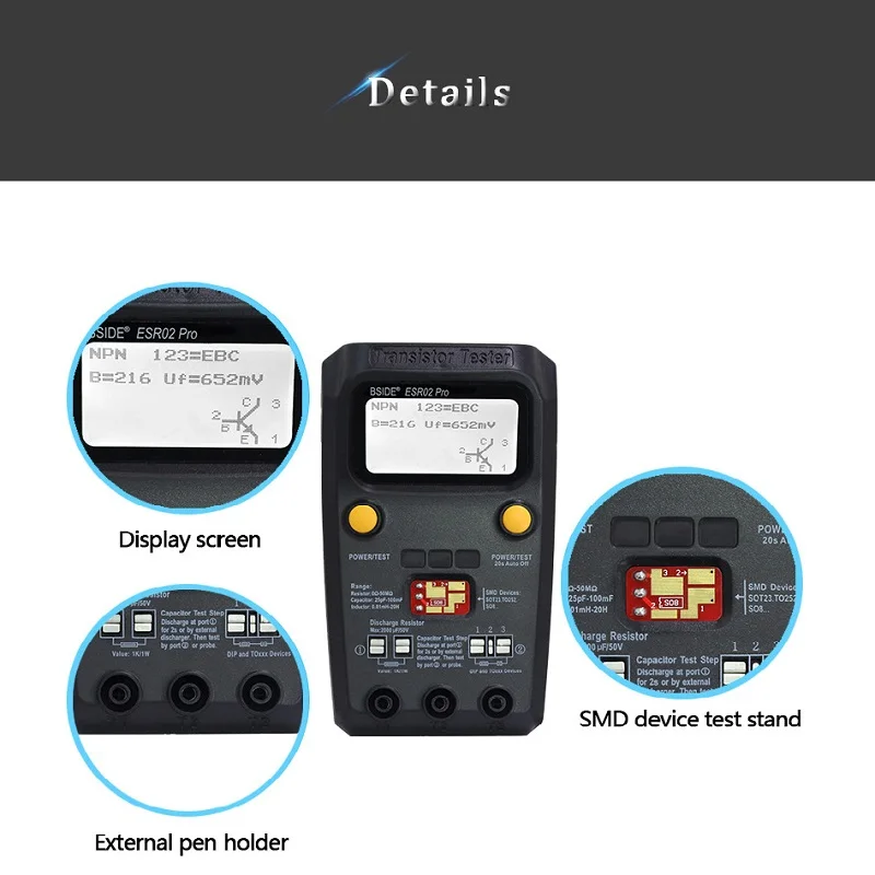 Цифровой тестер ESR02 Pro для транзисторов | Инструменты