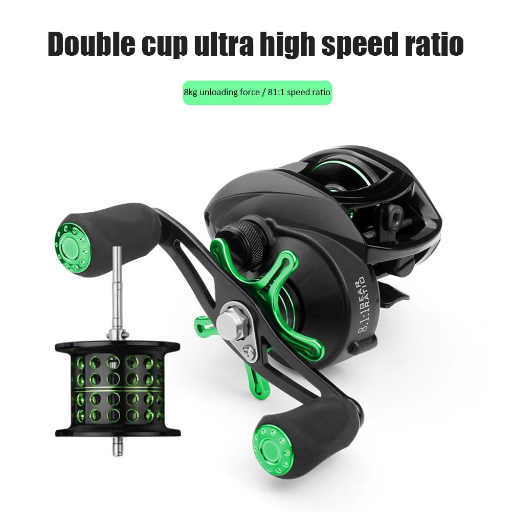 

Baitcasting Reel 8.1/1 High Speed 8kg Max Drag Magnetic Carp Fishing Wheels Fishing Accessories metal Fishing wheel