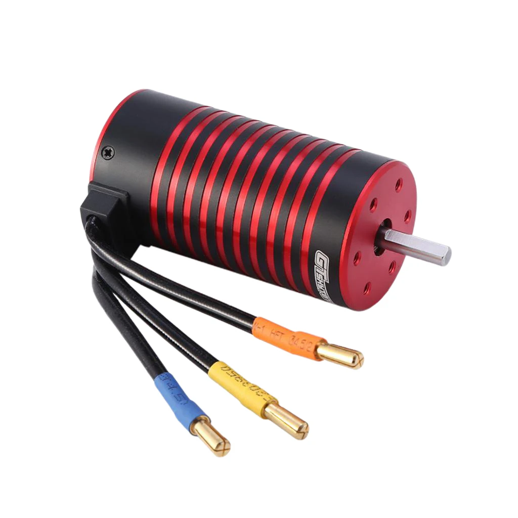 Motor sin escobillas 2050KV/2650KV, para 1:10 3S 4S 1:8, coche de carreras a control remoto, actualizaci&oacute;n de cami&oacute;n-2