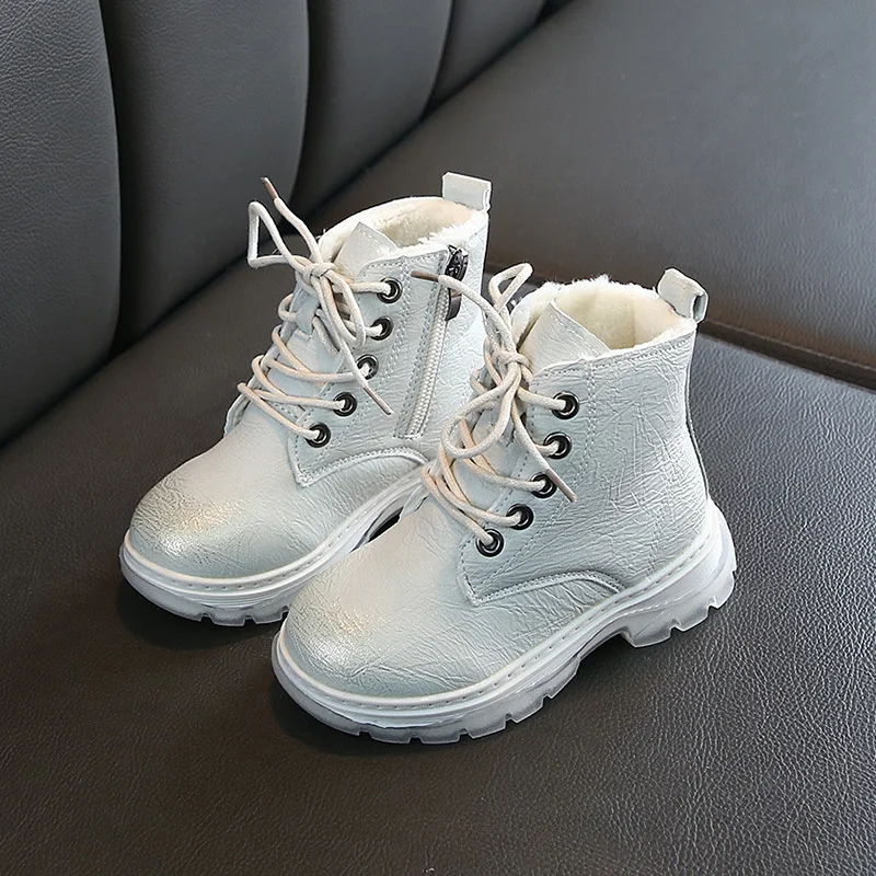 Ботинки для девочек Новинка 2019 года модная обувь мальчиков в Корейском стиле