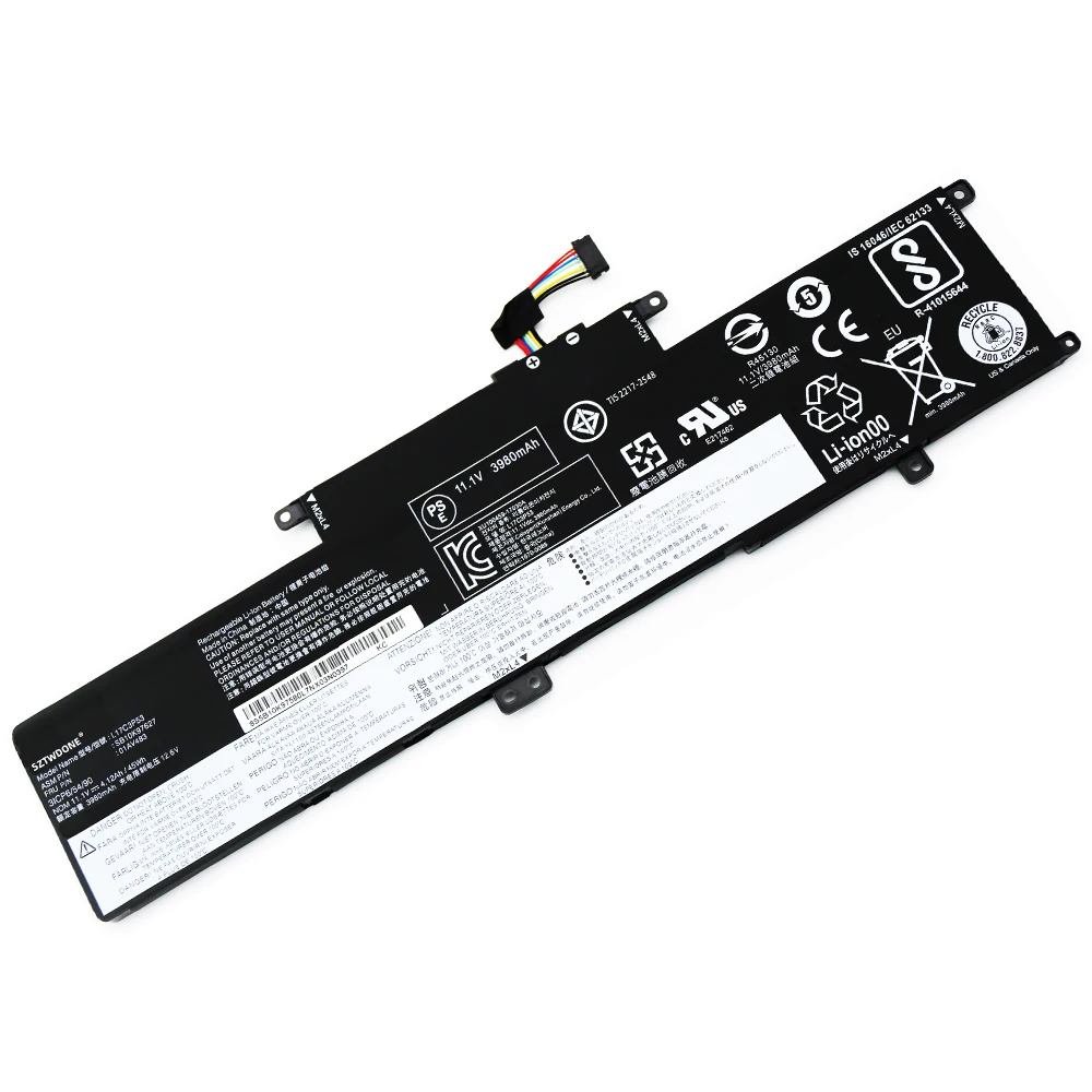 Аккумулятор SZTWDONE L17C3P53 для ноутбука Lenovo Thinkpad S2 3-го поколения 2018 L380 L390 Yoga TP00091A L17L3P53