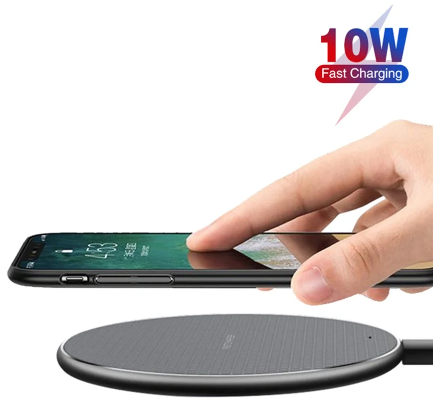 10w quick wireless charger for samsung huawei xiaomi oppo iphone 12 pro max 11 pro xr xs phone fast inductive charging free global shipping