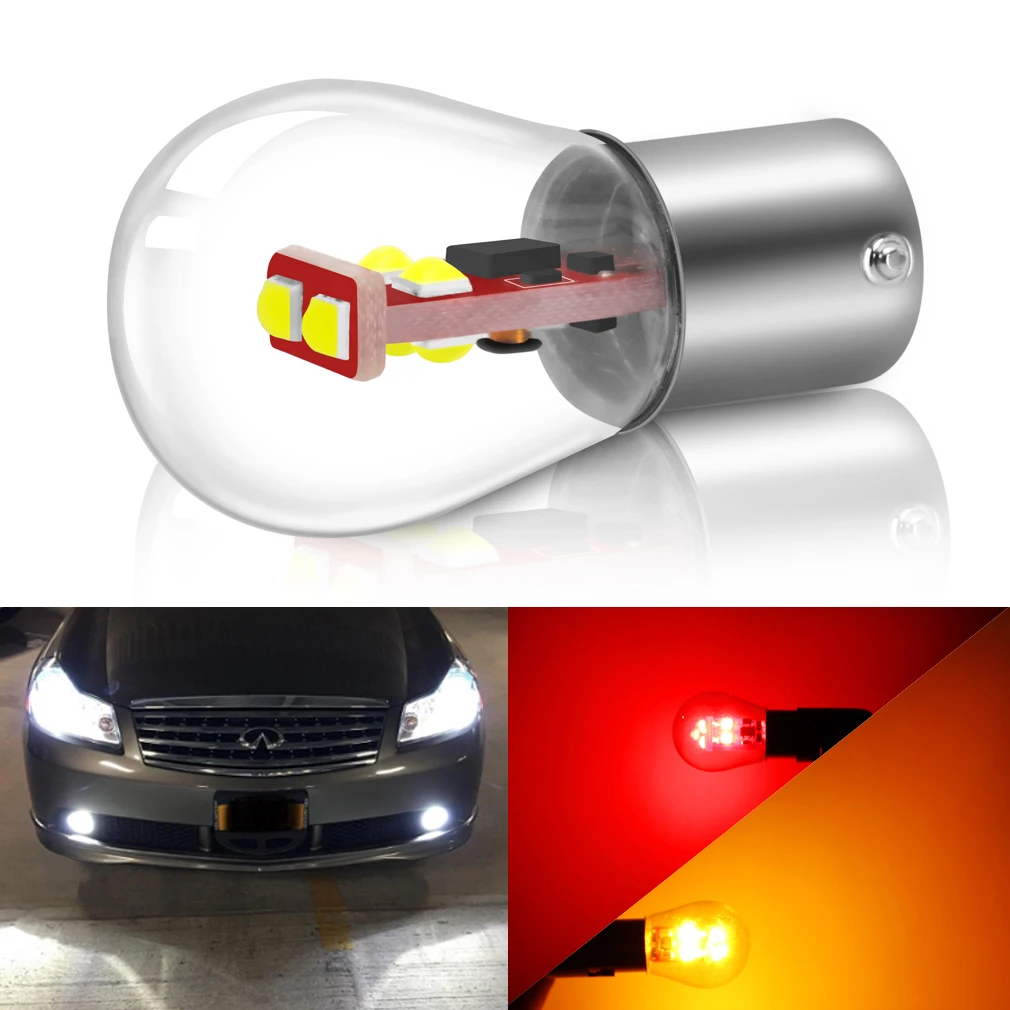 

1pc 1156 BA15S P21W 1157 BAY15D P21/5W Led BA15D BAU15S PY21W Ampoule Car Turn Signal Lamp Auto Light Red White Yellow 12V