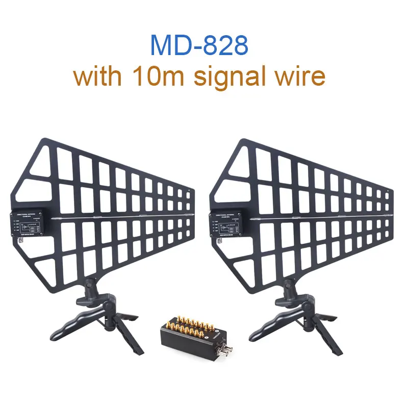 with 10m signal wire MAMKO 8 каналов усилитель Сигнала Антенна распределительная системная антенна усилитель для записи интервью беспроводной микрофон - Цвет: with 10m signal wire