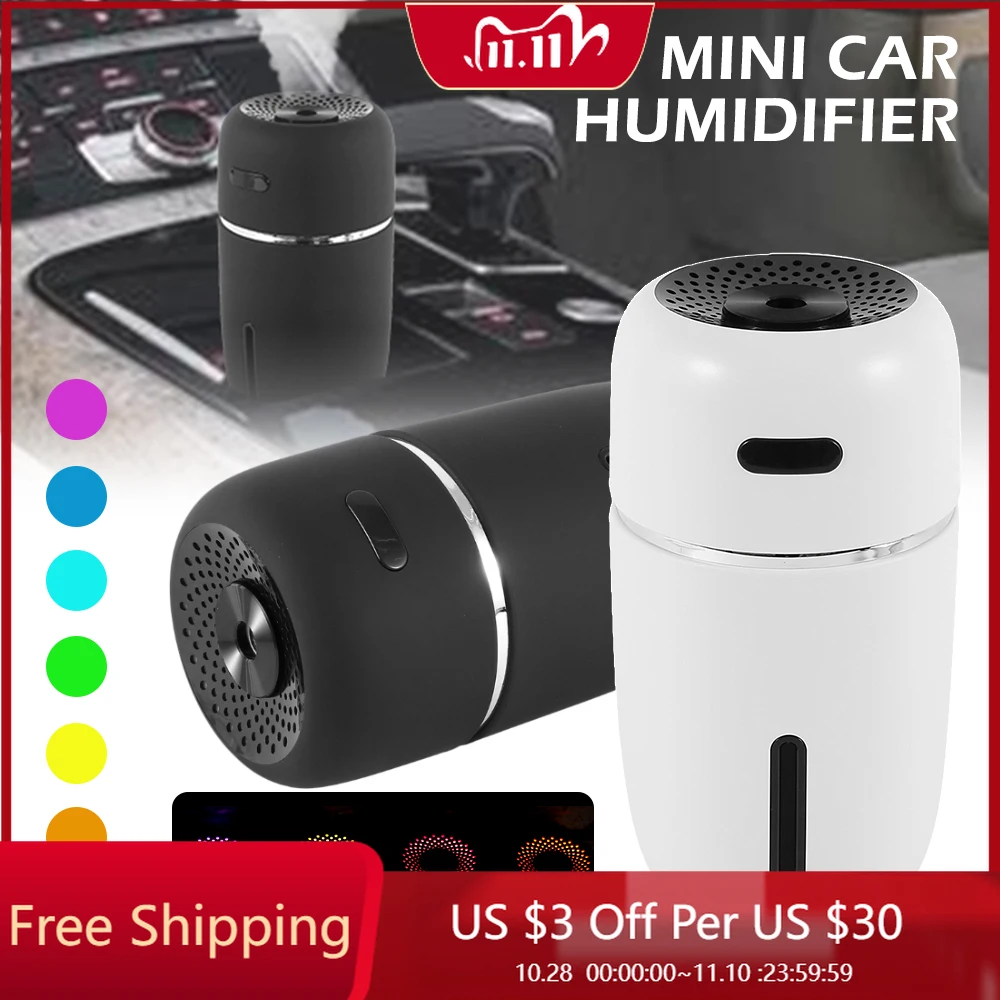 

Car Air Humidifier Portable LED Car Air Humidifier Essential Oil Diffuser Mini Car Air Humidifier Home Office Accessories