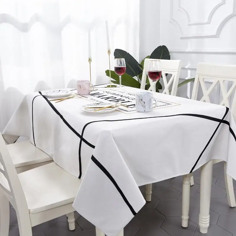 39 шт. льняная скатерть в стиле кантри с клетчатым принтом многофункциональная