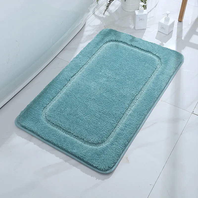 

Polyester Soft WC Toilet Bathroom Absorbent Non-Slip Entrance Doormat Shower Bath Mat Kitchen Area Rug Living Room Floor Carpet