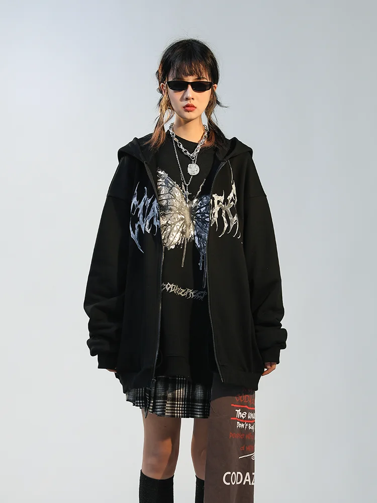 Мужская Уличная одежда в стиле хип-хоп толстовка с капюшоном кардиган темными