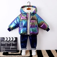 fashion winter baby clothes warm velvet child snow coat cotton padded baby girls boys jacket children outerwear 1 6 years old