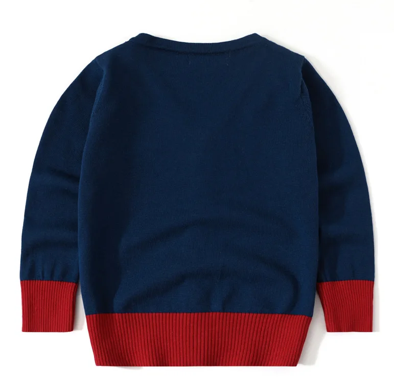 Rlyaeiz Children's Sweater 2018 Spring Autumn Casual Kids Color Patchwork Knitwear Cardigan V-neck Knitting Baby Boys | Мать и