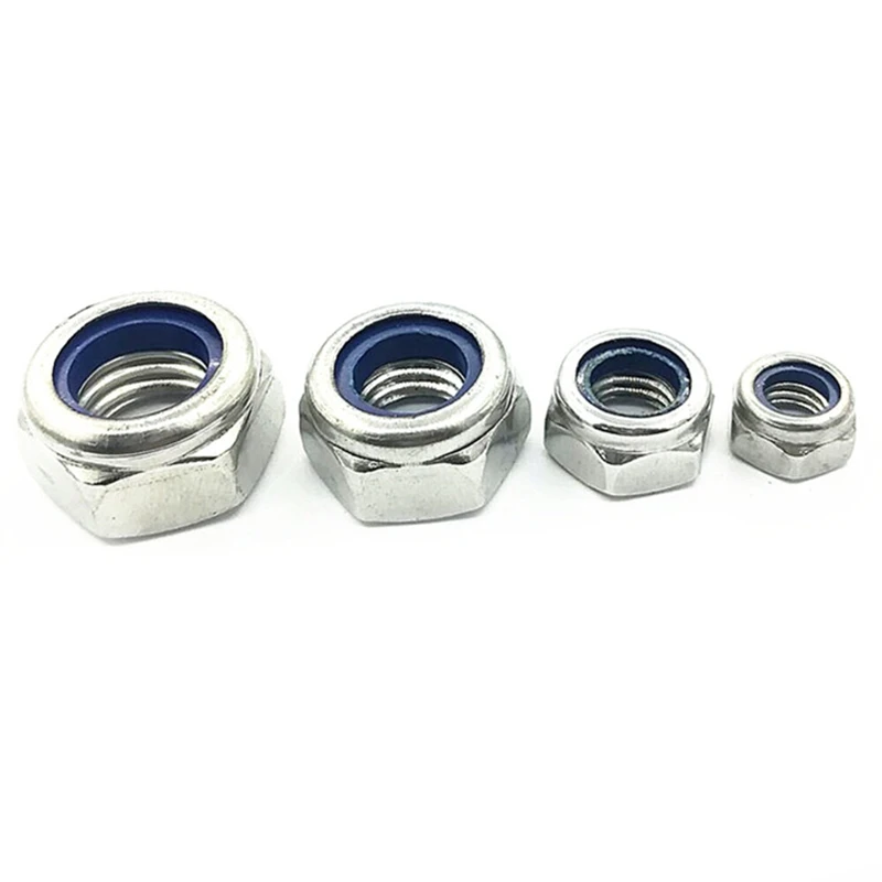

75Pcs M2 M2.5 M3 M4 M5 M6 M8 M10304 Stainless Steel Self-Locking Hex Nuts Locknut Slip Lock Nut Promotion