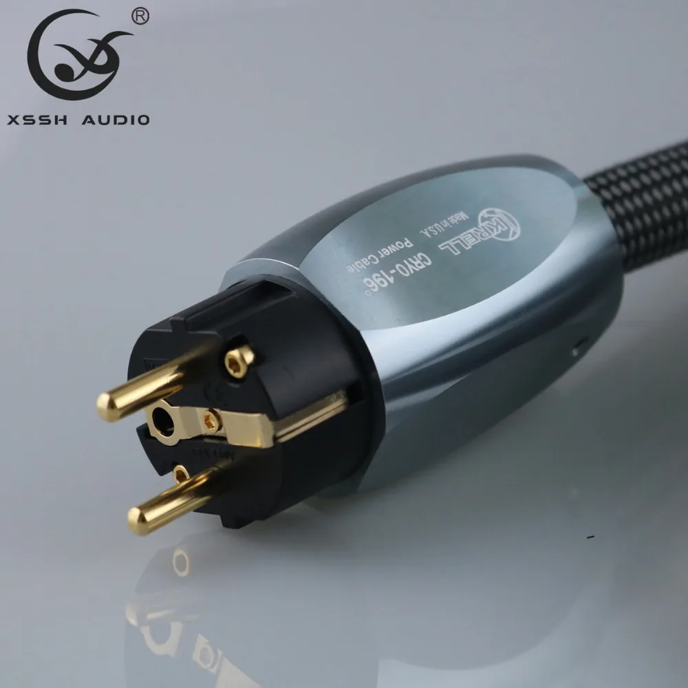 Hi-End Hifi усилитель OFC с покрытием из чистой меди Gold Aluminium AC US EU Schuko IEC plug CRYO-196 ℃ Кабель