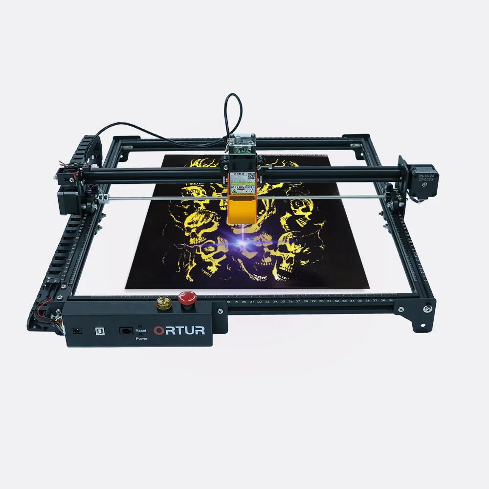 Лазерный гравер 20 Вт Портативный станок ШИМ 2 оси управления фиксированная