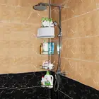 4-уровневая телескопическая угловая полка из нержавеющей стали для ванной комнаты, настенная регулируемая стойка для хранения мыла, душа, шампуня, HWC
