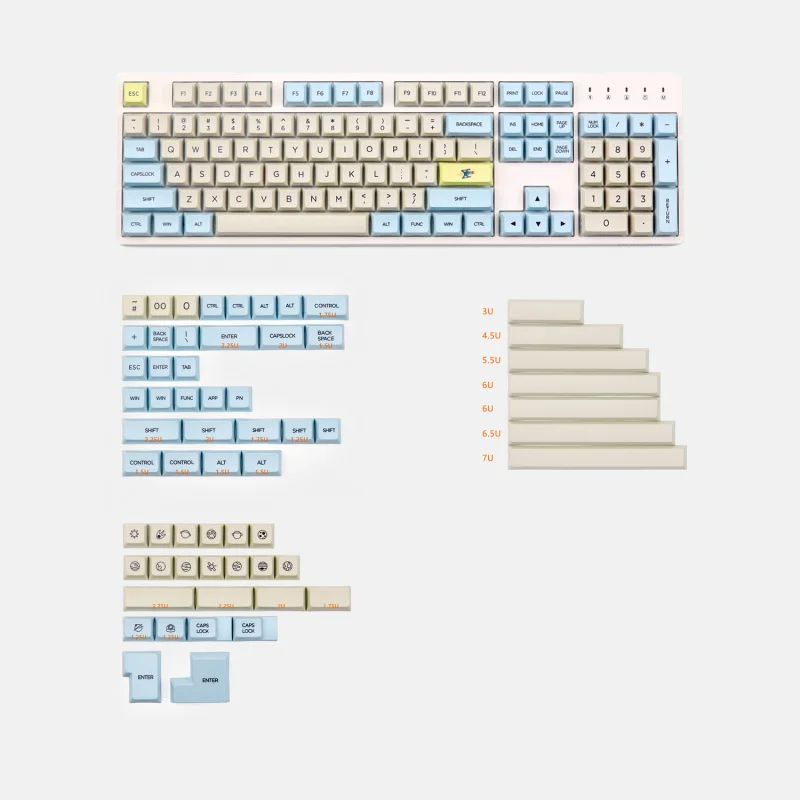 Moon 165 Key Moon Landing Mars Colony XDA Profile PBT 121 165 Keys Dye Sub Keycap набор подходит для механической клавиатуры MX Switches - Цвет: Moon 165 Key