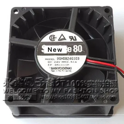 

For SANYO 9GH0824G103 DC 24V 0.51A Server Cooling Fan 80x80x38mm