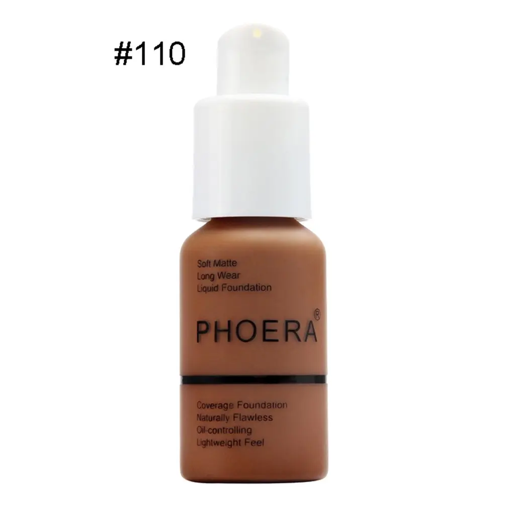 110 PHOERA Perfect beauty Жидкая основа для лица Мягкая матовая длинная одежда покрытие маслом основа - Цвет: 110