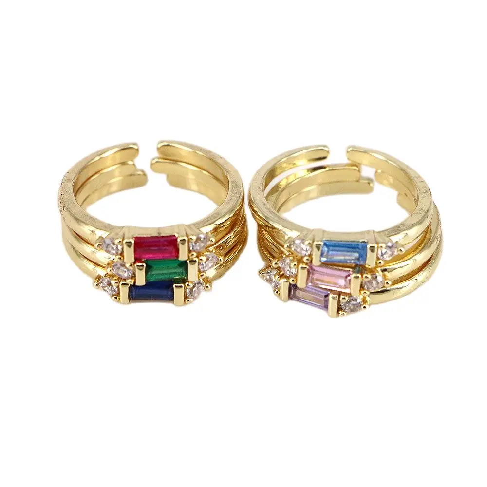 

10PCS, High Quality Crystal Zircon Stackable Gold Finger Rings For Women Engagement Ring Anniversary Gift