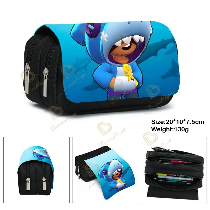 

Hot Game Not Shoulder Bags Print Crow Amber Shark Leon Belle Pencil Case Pencil Bags Make Up Case for Grils and Boys Handbags