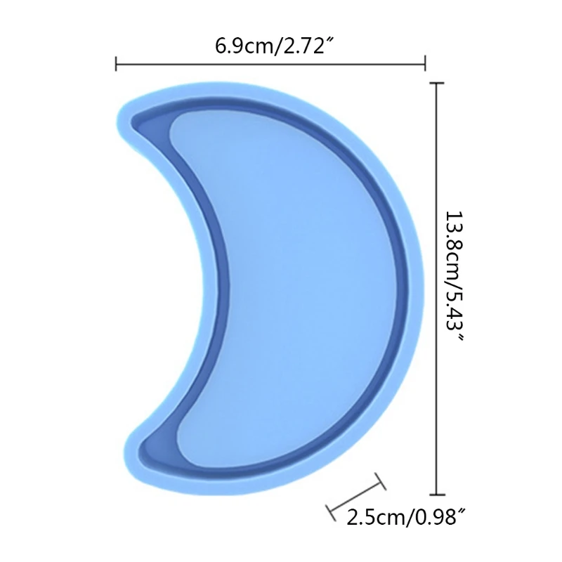 

Moon Tray Epoxy Resin Mold Phase Dish Tray Silicone Mould DIY Crafts Plate Tool