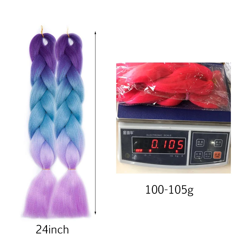 

CHARMING Jumbo Braids Long Ombre Jumbo Synthetic Braiding Hair Jumbos Blonde Pink Blue Grey Hair Extensions African Viscera