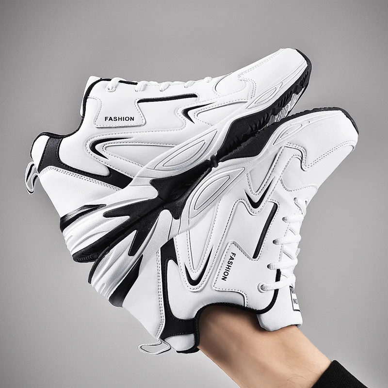 Мужские кроссовки брендовые уличные высокие кеды кожаная теплая зимняя