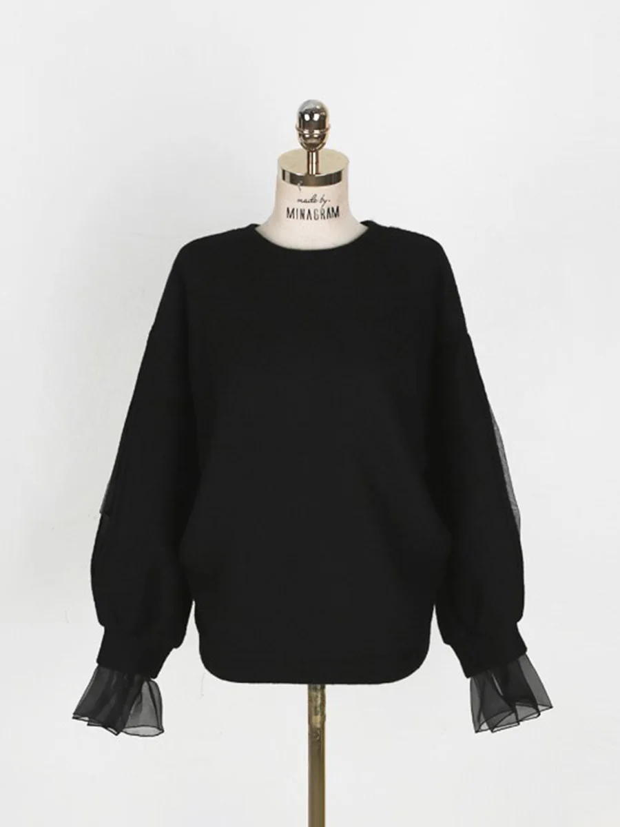 

Zoulv Women Sweatshirt Thick Chic Korean Style Autumn Clothes Casual Loose Long Sleeve Patchwork Long Pullover Hooded Hoodies