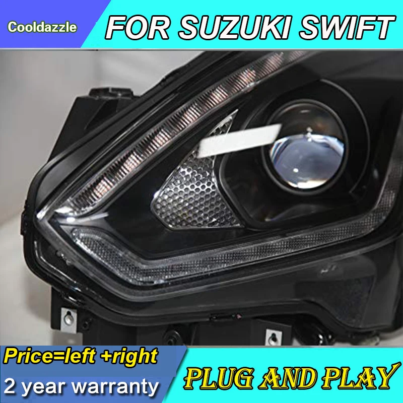 1 пара светодиодный налобный фонарь для Suzuki SWIFT 2017 2019 год головной светильник