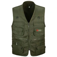 mens fishing vest with multi pocket zip for photography hunting travel outdoor sport