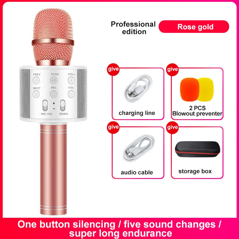 Портативный Bluetooth-динамик Kinglucky WS858 сабвуфер беспроводной караоке-динамик 2 в 1