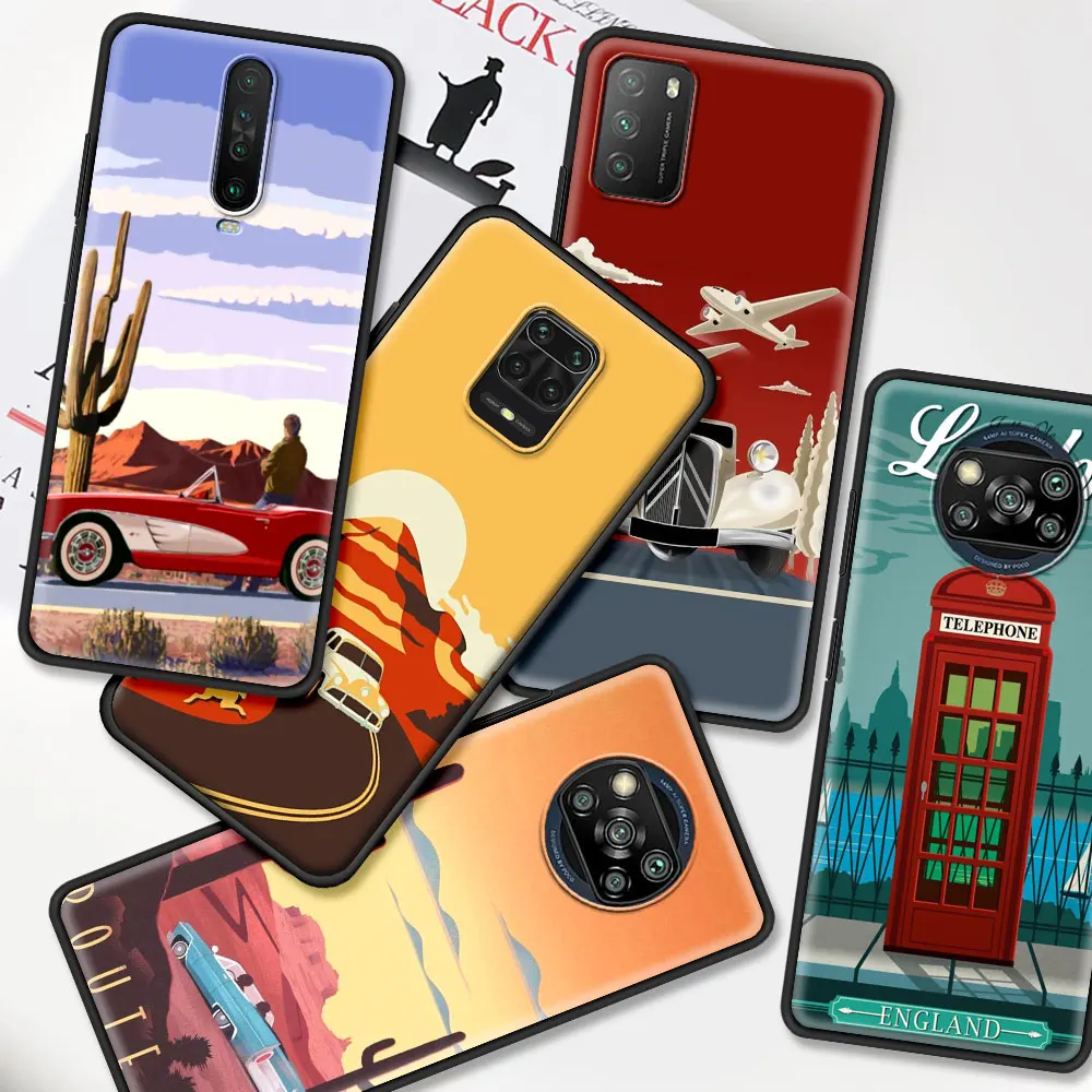 Модный автомобильный чехол для Xiaomi Mi Poco X3 NFC 11 10T Pro 9T CC9 Note 10 A2 Lite мягкий черный